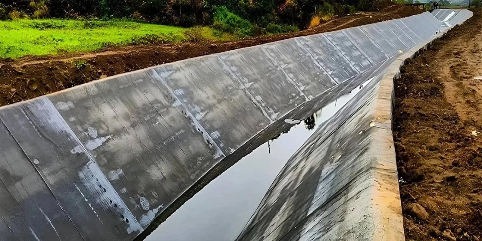 Lined irrigation canal