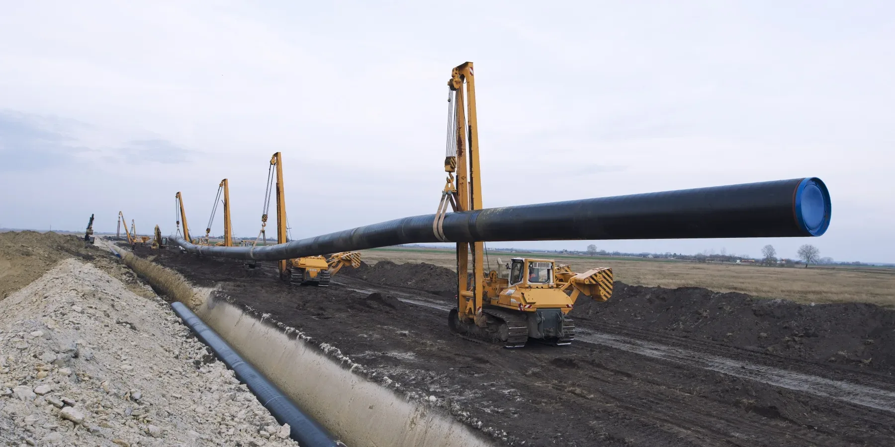 Irrigation pipeline laying