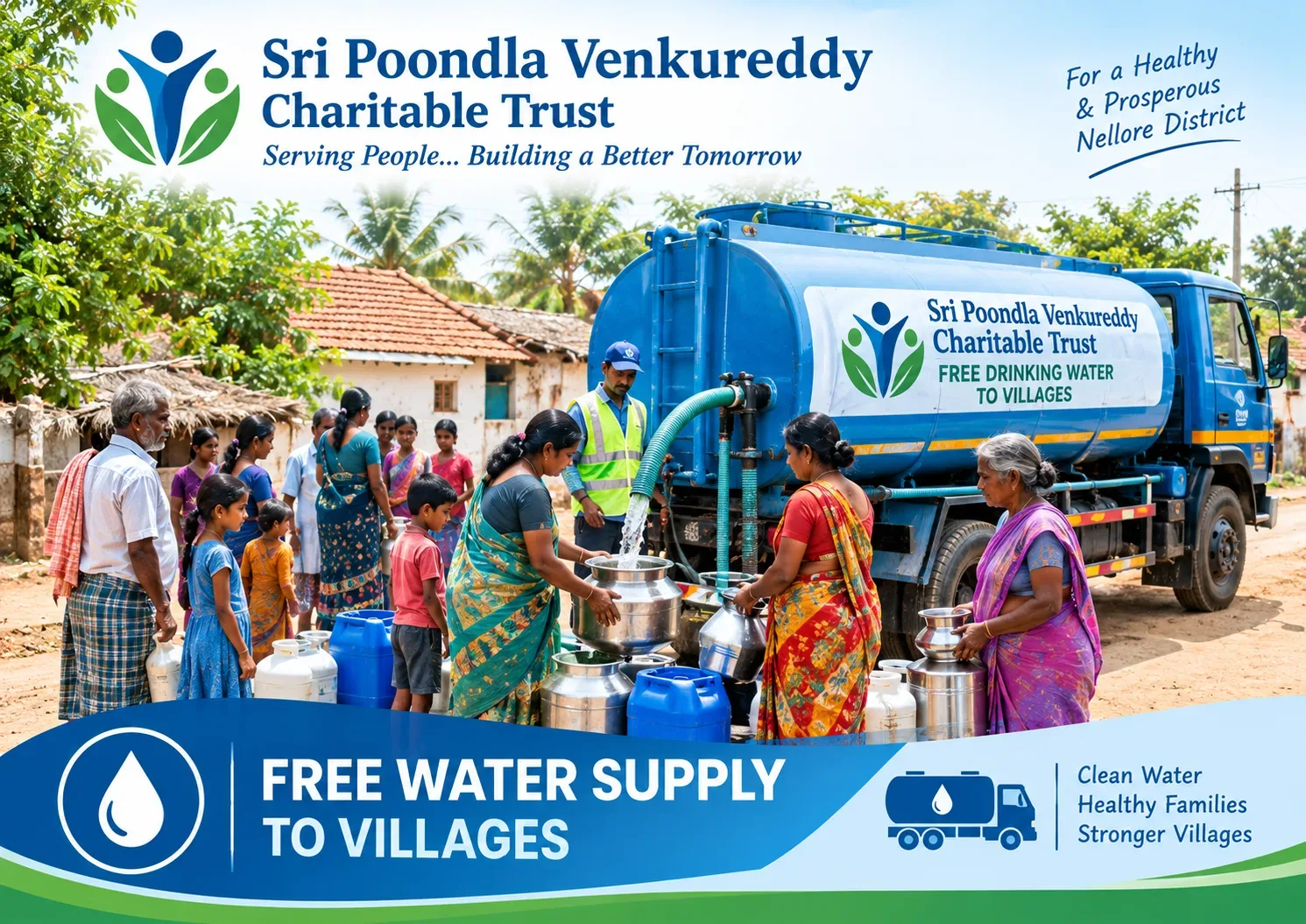 Potable water tanker serving rural communities