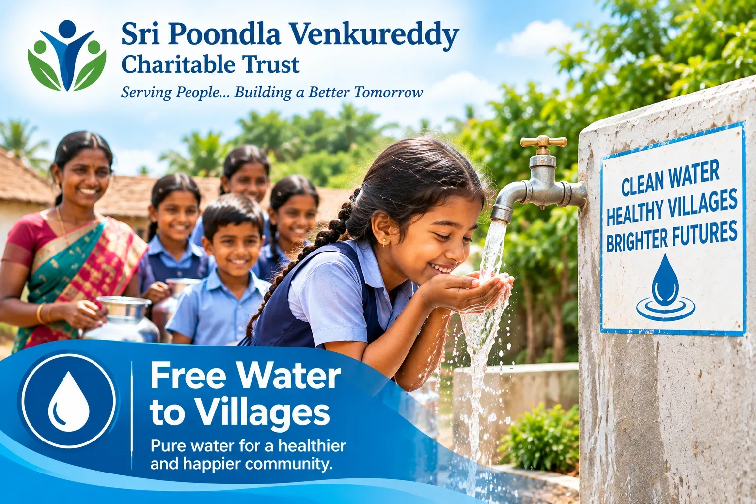 Free potable water supply tankers