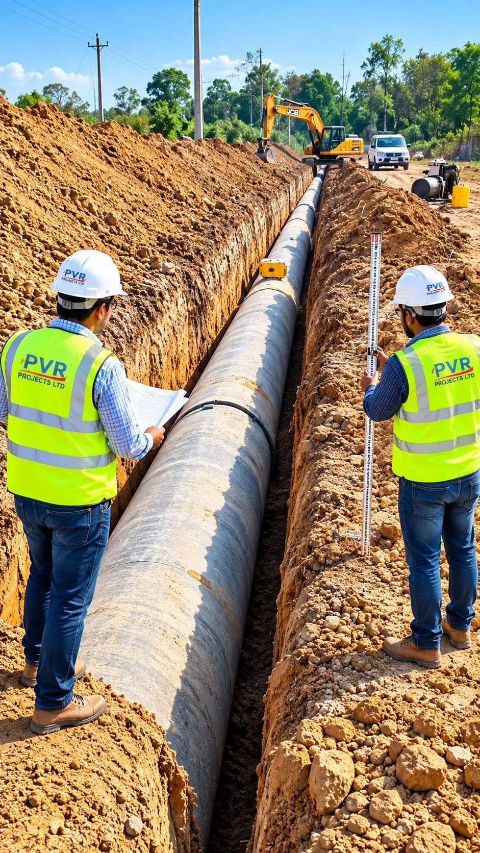 Underground pipe distribution network (PDN) laying